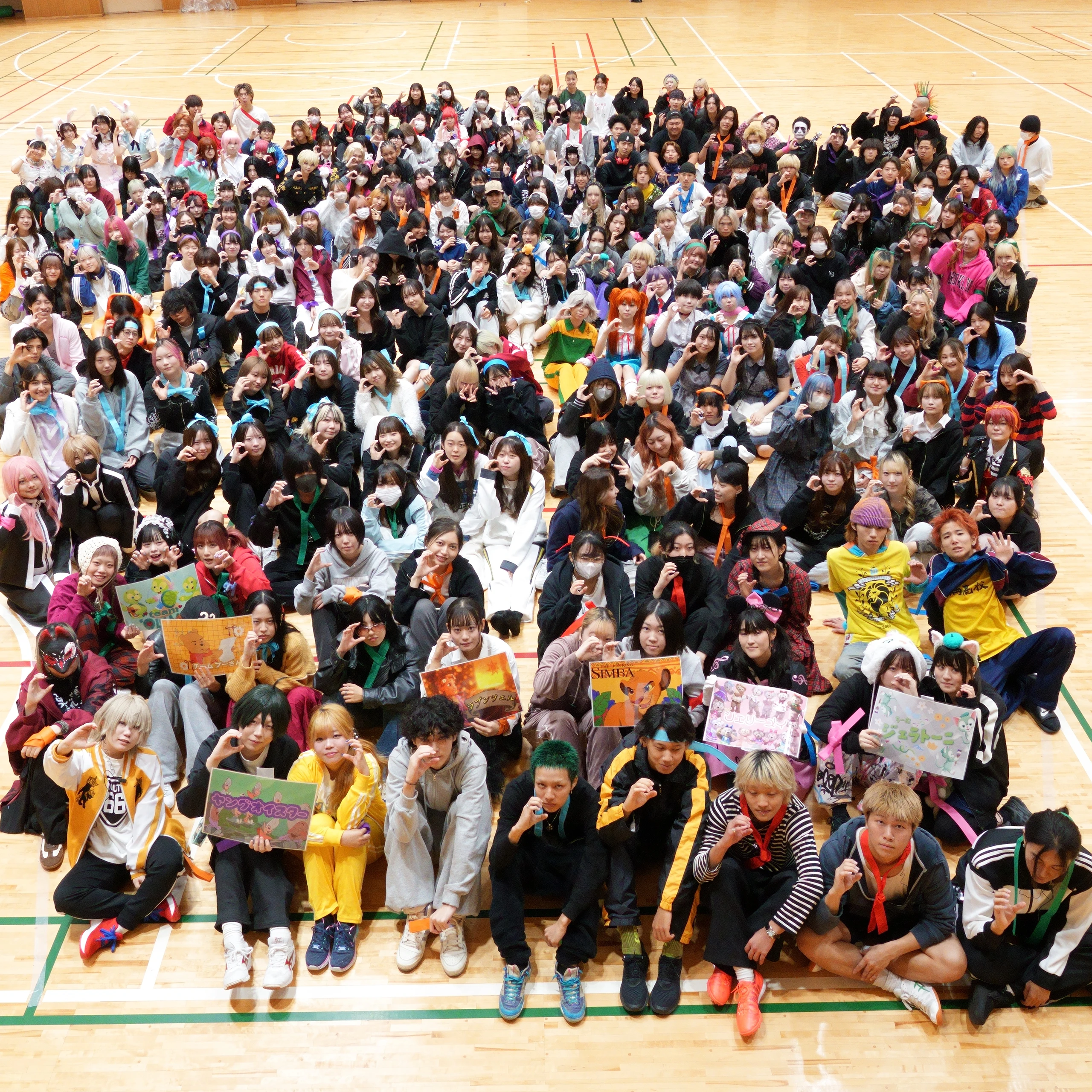 運動会の集合写真